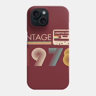 Vintage 1978 Limited Edition Cassette Phone Case