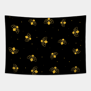 Golden firefly bugs Tapestry