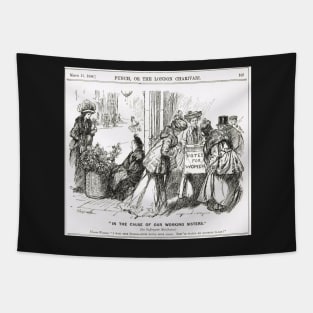 Suffragette Sisters Punch cartoon 1908 Tapestry