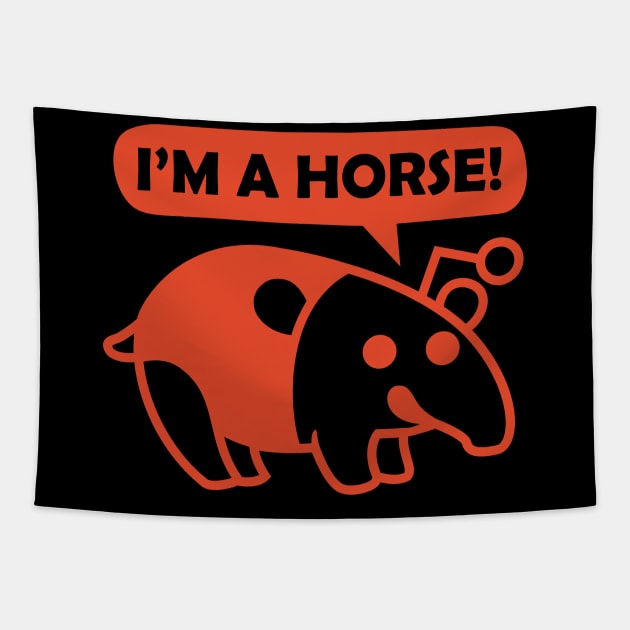 Tapir Horse Tapestry by Crowsmack