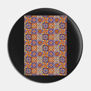 Portuguese Tile Pattern Pin