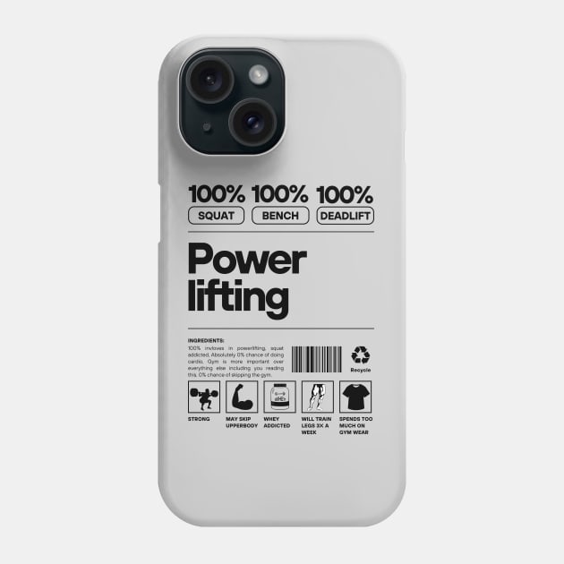 Powerlifting Phone Case by AniTeeCreation