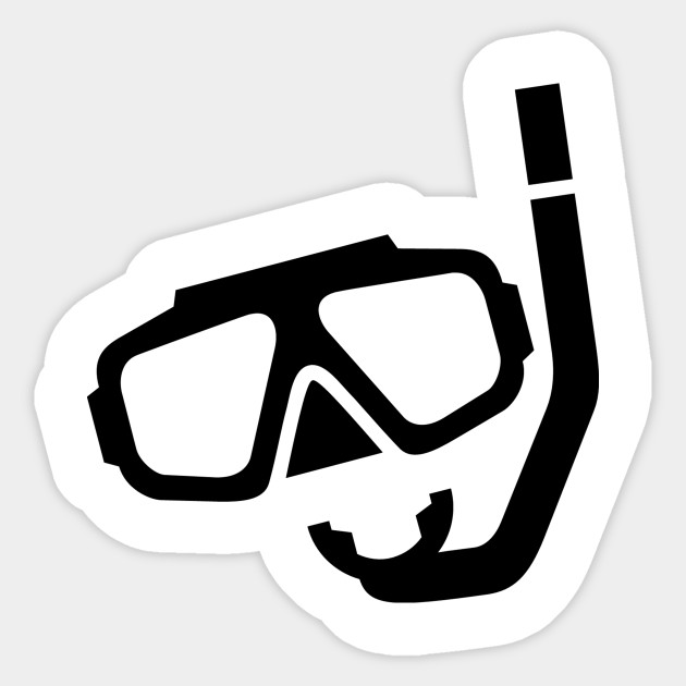 Diving Mask Silhouette Diving Mask Sticker Teepublic
