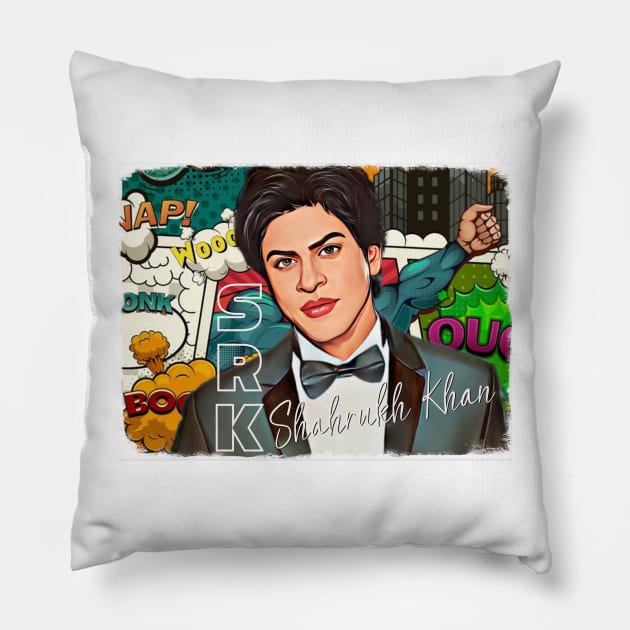 Shahrukh Khan Pillow by SAN ART STUDIO 