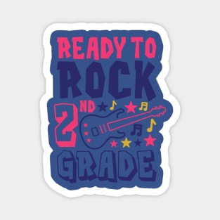 Rocking 2nd Grade Funny Kids School Rock Back to School Magnet