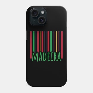 Madeira (Portugal) barcode design with traditional folk costume colours Phone Case