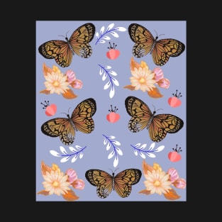 Floral Butterfly Fantasy T-Shirt