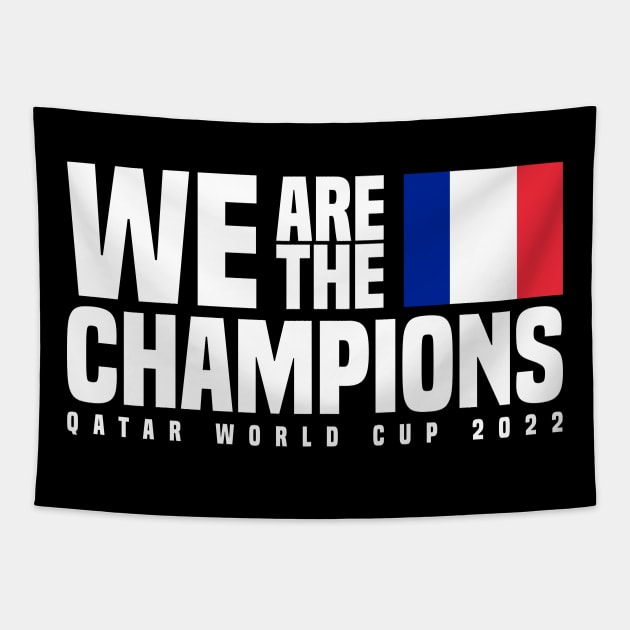 Qatar World Cup Champions 2022 - France Tapestry by Den Vector