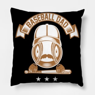 funny Baseball Dad Father Softball Pillow