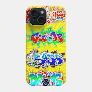 Yellow Music Graffiti Phone Case