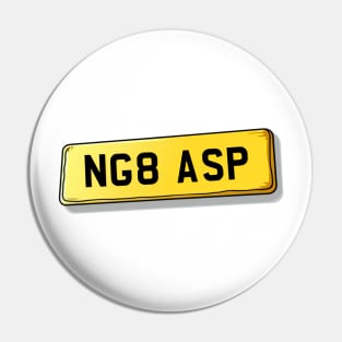 NG8 ASP Aspley Number Plate Pin