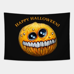 Happy Halloween Pumpkin Tapestry