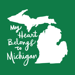 My Heart Belongs To Michigan: State Pride T-Shirt