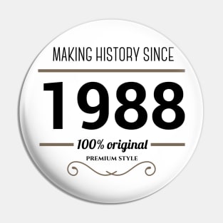 Making history since 1988 Pin