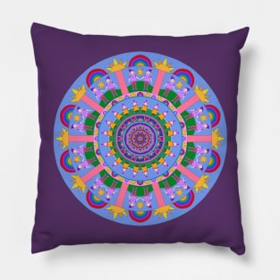 Bright Skies, Sunny Day Mandala Pillow