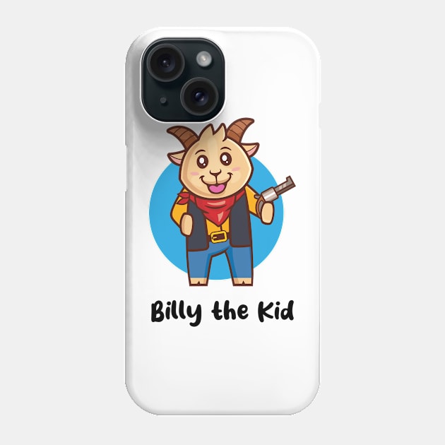 Billy the Kid (on light colors) Phone Case by Messy Nessie