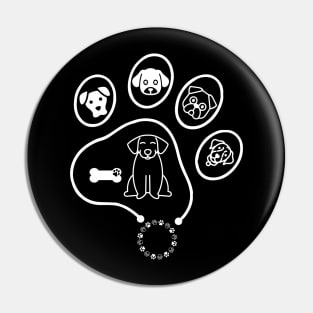 Dog footprint Pin