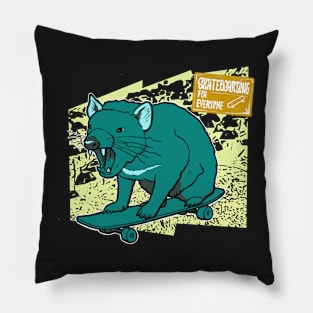 Tasmanian Devil Skateboarding Pillow