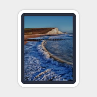 The Seven Sisters from the beach, East Sussex Magnet