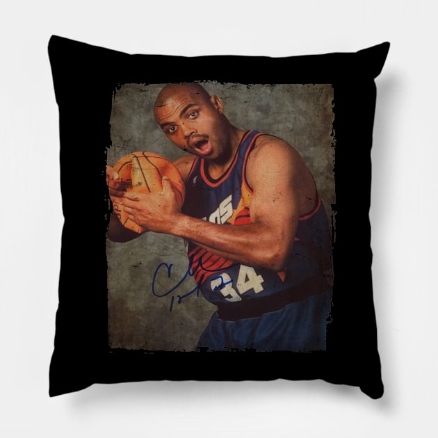 Charles Barkley Phoenix Suns Vintage Pillow by CAH BLUSUKAN