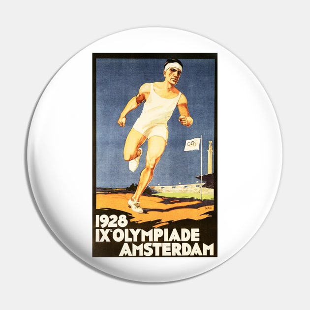 OLYMPICS Olympiade 1928 Amsterdam Netherlands Sports Meet Vintage Travel Pin by vintageposters