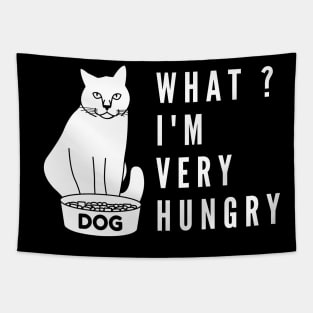 What i'm hungry funny cat and dog bowl Tapestry