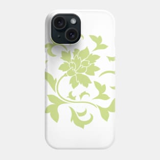 Oriental Flower – Daiquiri Green – Circular Phone Case