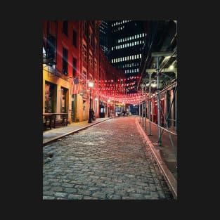 String lights across Stone Street T-Shirt