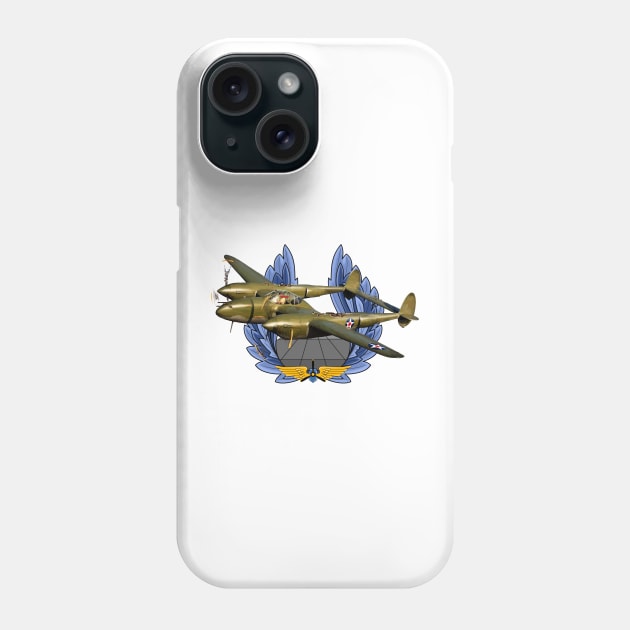 P-38 Lightning Phone Case by sibosssr