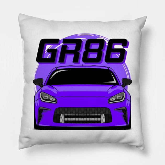 GR86 Purple Pillow by GoldenTuners