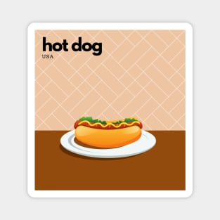 Hot Dog US Street Food Magnet