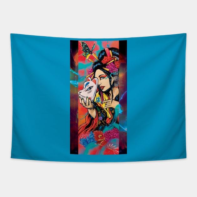 Geisha 2 Tapestry by Lopan4000