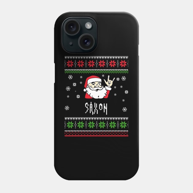 saxon santa metal Phone Case by mantaplaaa