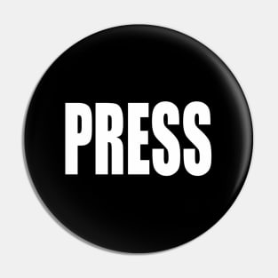 Press For News Journalist Reporter Camera Crews Pin