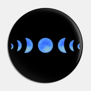 Moon Phases in Blue Pin