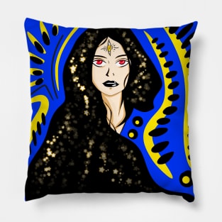 the woman the stars and the bright future ecopop Pillow