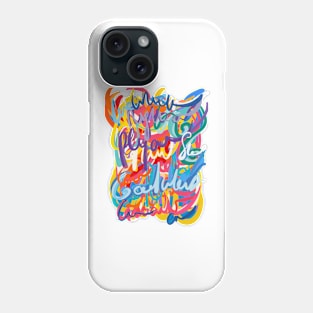 Graffiti Message of Love and Hope Art Phone Case