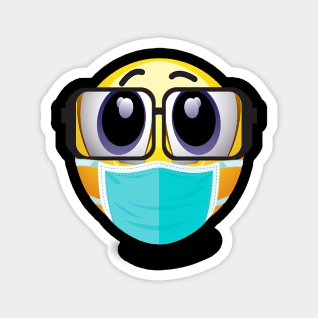 Safety Mask Emoji Magnet by mumuito