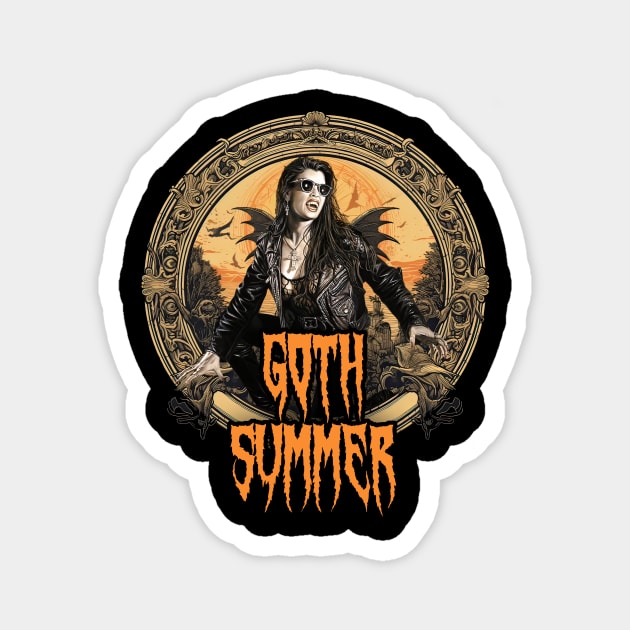 Hot Goth Summer Magnet by Trazzo