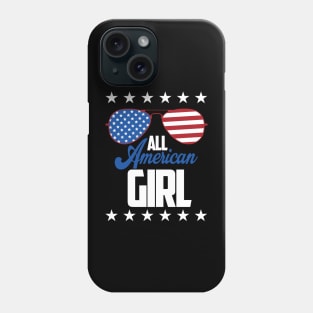 All American Girl Sunglasses American Flag 4th Of July Phone Case