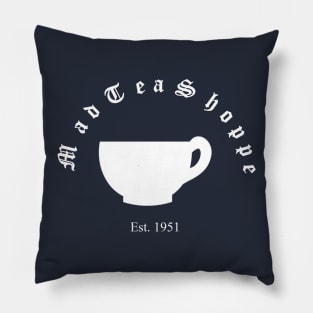 Mad Tea Shoppe (White) Pillow