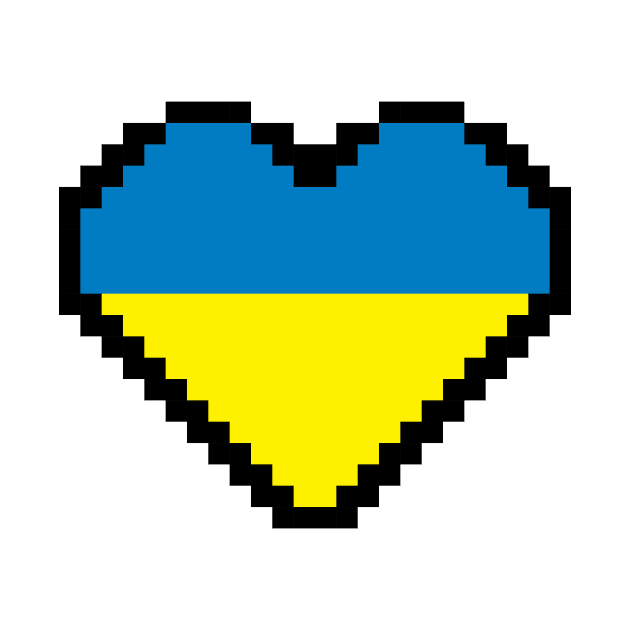 Ukraine Flag Pixel Art, Ukranian Flag  pixel art by mrsupicku