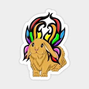 Bunny with rainbow wings Magnet