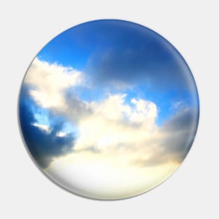 Blue sky covered with dark and light clouds Pin