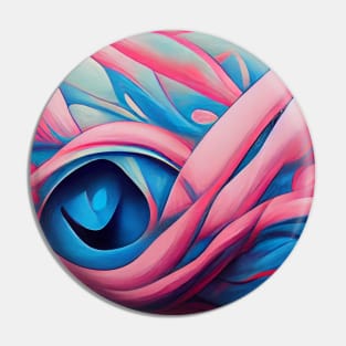 Graffit surrealism pink and  blue Pin