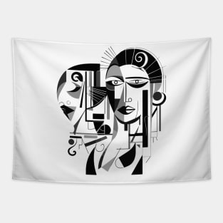 Cubist Woman Tapestry