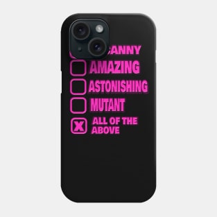 Uncanny superhero shirt for women and girls Phone Case