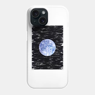 Bright Blue Moon Night Sky. For Moon Lovers. Bright Moon Collection Phone Case