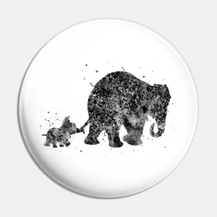 Elephant family Pin