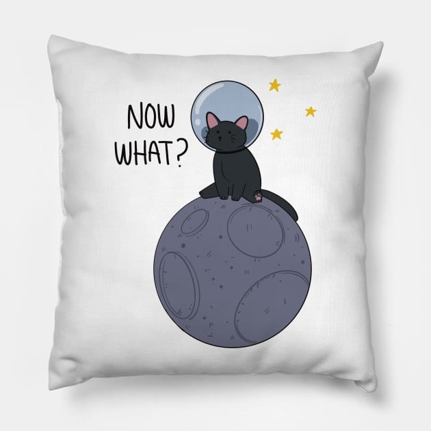 Miau now? Pillow by Skyfrost Studio